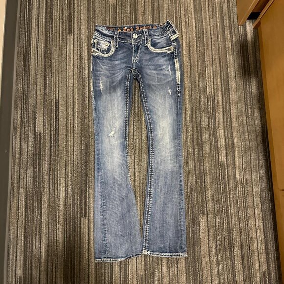 Women's Blue and Navy Jeans - Picture 1 of 4